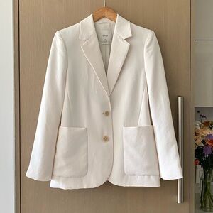 Aritzia Wilfred Sorrento blazer light birch white